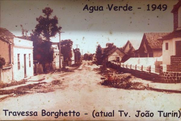 Travessa João Turin no Água Verde antiga Travessa Borghetto em 1949